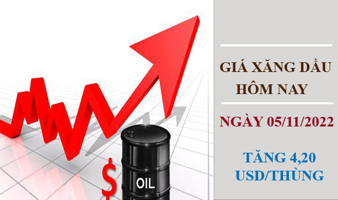 Giá xăng dầu hôm nay 5/11/2022: Dầu thô quay đầu tăng mạnh