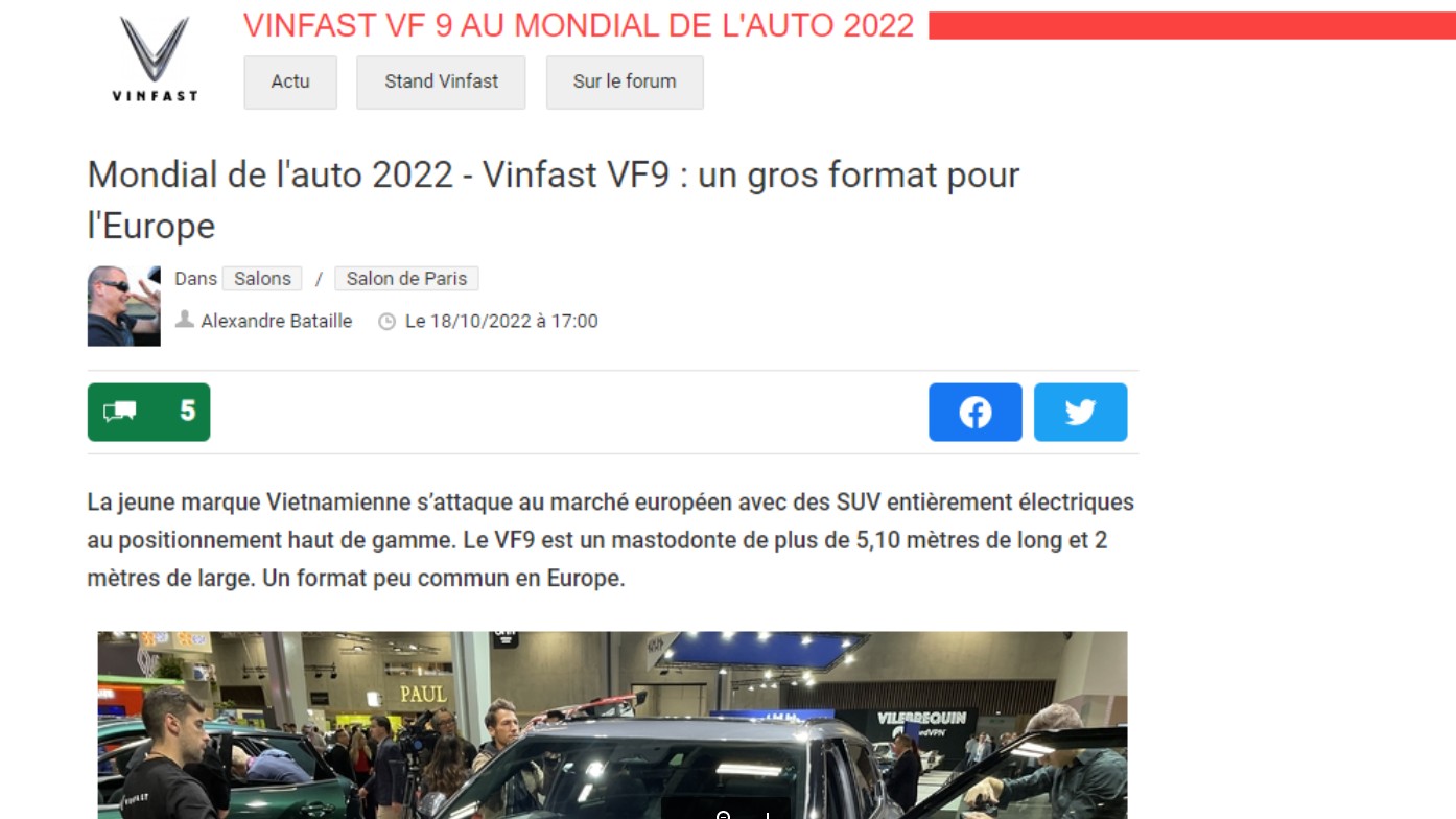 Truyền thông châu Âu: “Việt Nam đang có một thương hiệu ô tô rất mạnh và hấp dẫn”