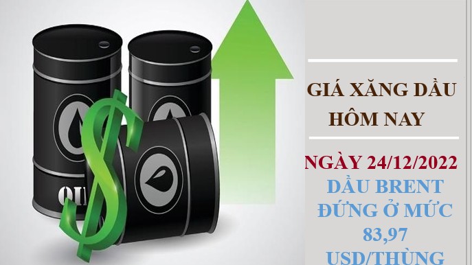 Giá xăng dầu hôm nay 24/12/2022: Giá dầu thô tăng vọt