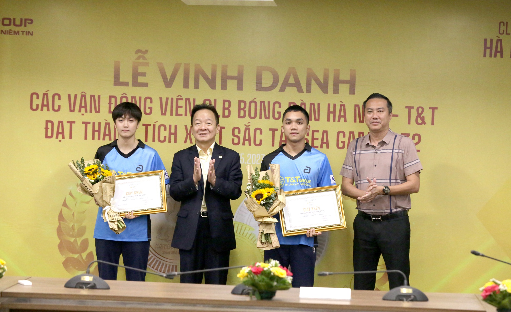 Tập đoàn T&T Group thưởng hơn 1 tỷ đồng cho kỳ tích bóng bàn Việt Nam tại SEA Games 32 - Ảnh 1. Tập đoàn T&T Group thưởng hơn 1 tỷ đồng cho kỳ tích bóng bàn Việt Nam tại SEA Games 32 - Ảnh 1.