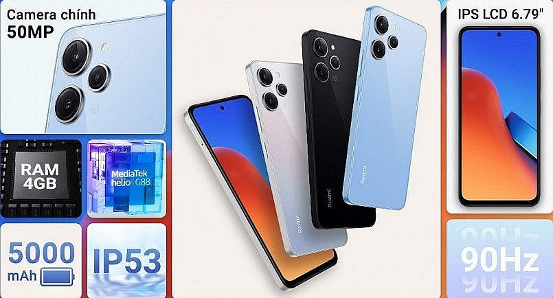 Điện thoại Redmi 12 đạt hơn 45.000 đơn đặt hàng sau 2 tuần ra mắt