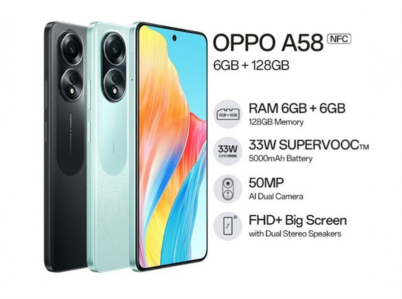 OPPO vừa ra mắt smartphone OPPO A58 4G tại thị trường Indonesia với giá chưa tới 4 triệu đồng