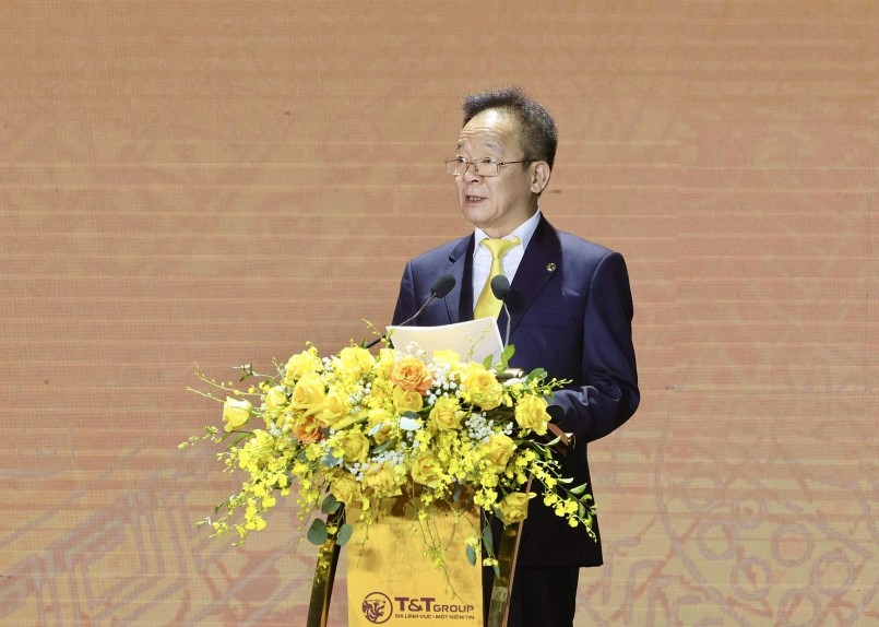 Ảnh 3: Ông Đỗ Quang Hiển, Nhà sáng lập, Chủ tịch Ủy ban Chiến lược Tập đoàn T&T Group phát biểu