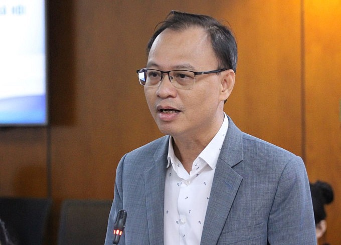 Ông Nguyễn Hồ Hoàng Vũ, Phó tổng giám đốc Eximbank, tại họp báo chiều 21/3.