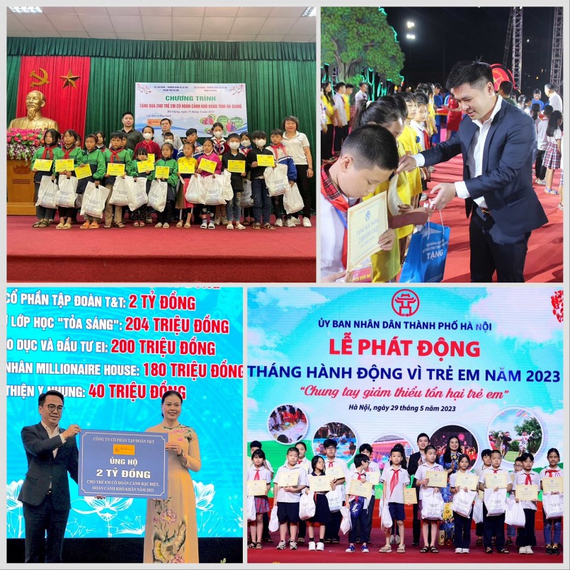 Ảnh 2: T&T Group luôn dành sự quan tâm đặc biệt đối với những hoàn cảnh khó khăn, trong đó có trẻ em nghèo