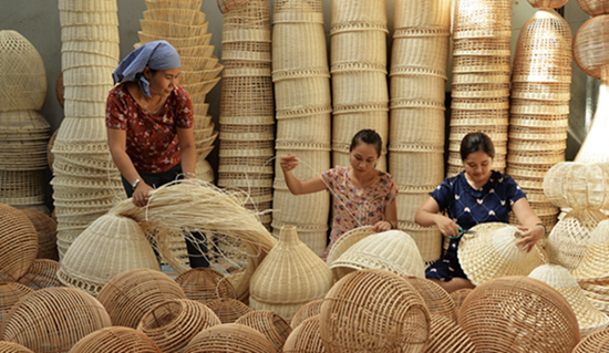Xuất khẩu mây, tre, cói, thảm hướng tới mục tiêu 