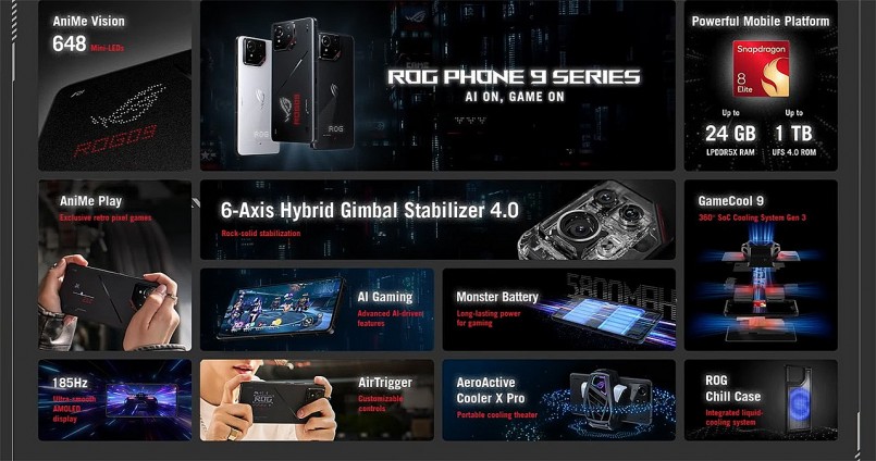 ASUS trình làng siêu phẩm gaming phone ASUS ROG Phone 9 Series