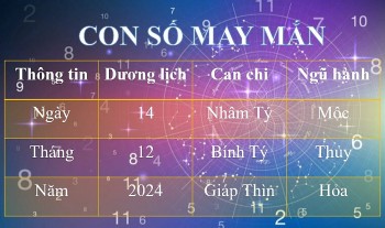 Con số may mắn hôm nay 14/12/2024 theo 12 con giáp: Số mang tới vận may như ý