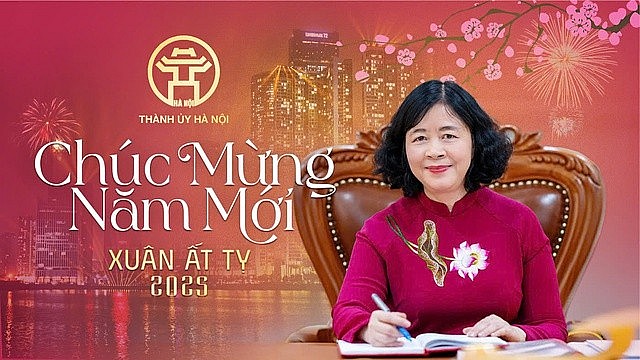 Ủy viên Bộ Chính trị, Bí thư Thành uỷ Hà Nội Bùi Thị Minh Hoài - Ảnh: Tiến Tuấn