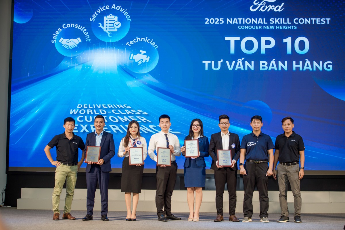 Ford Việt Nam nâng tầm chất lượng dịch vụ qua Hội thi Tay nghề toàn quốc 2025