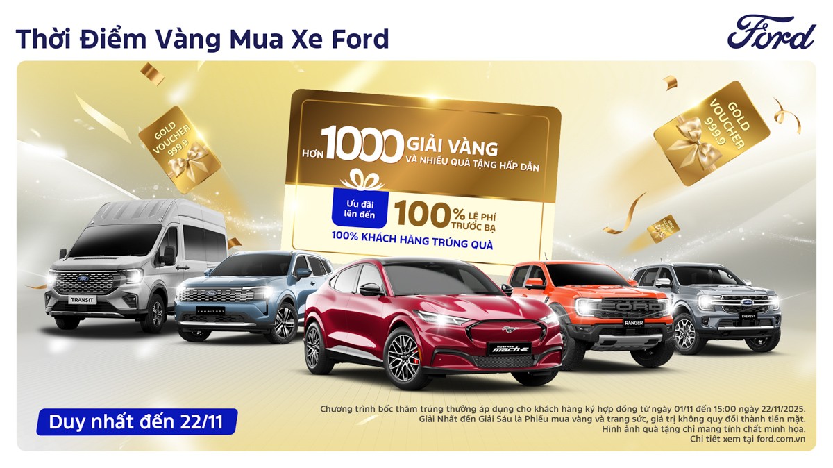 Ford Việt Nam tung chương trình “Thời điểm vàng mua xe Ford” – Ưu đãi khủng, tổng giá trị hơn 7 tỷ đồng Ford Việt Nam tung chương trình “Thời điểm vàng mua xe Ford” – Ưu đãi khủng, tổng giá trị hơn 7 tỷ đồng