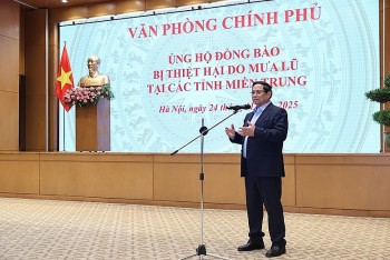 Thủ tướng Phạm Minh Chính kêu gọi quyên góp tại VPCP để hỗ trợ đồng bào vùng thiệt hại do bão, lũ