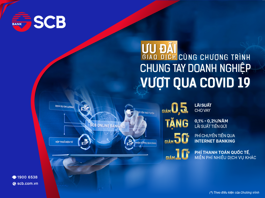 Ngân hàng Sài Gòn (SCB) đồng hành cùng các khách hàng doanh nghiệp bị ảnh hưởng dịch bệnh Covid-19