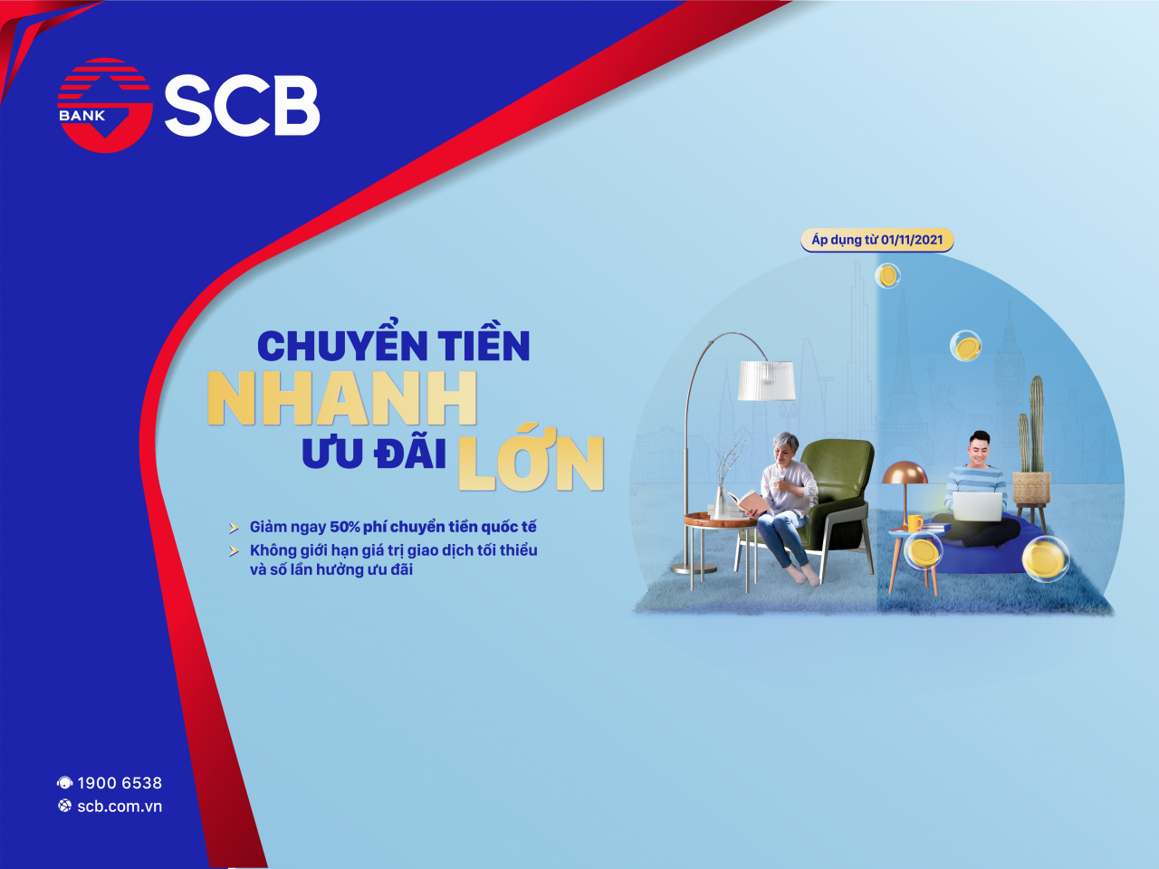 SCB triển khai chương trình “Chuyển tiền nhanh – Ưu đãi lớn” cùng SCB